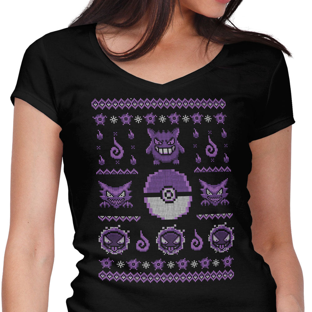 Ghost Trainer Sweater Women's V-Neck - Adult & Kids T-Shirts, Sweatshirts & Hoodies apparel design preview 1