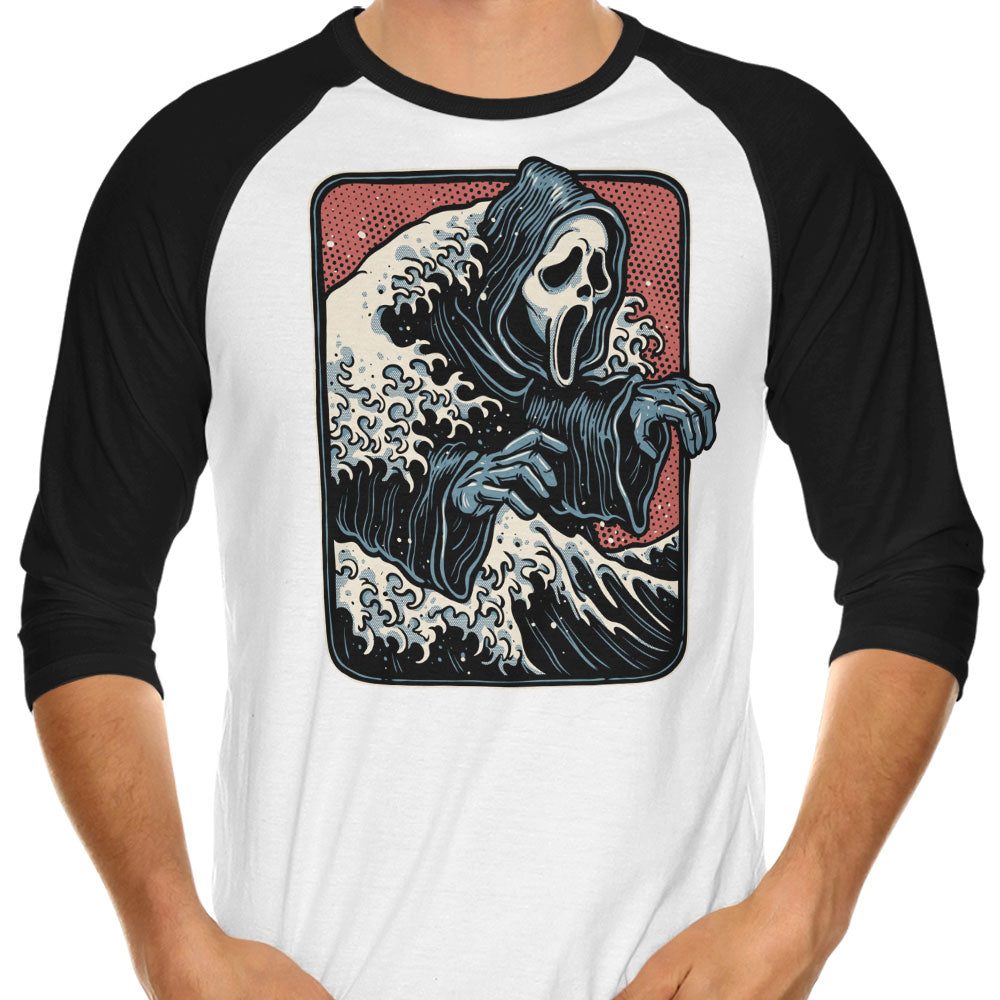 Ghost Wave 3/4 Sleeve Raglan - Adult & Kids T-Shirts, Sweatshirts & Hoodies apparel design preview 1