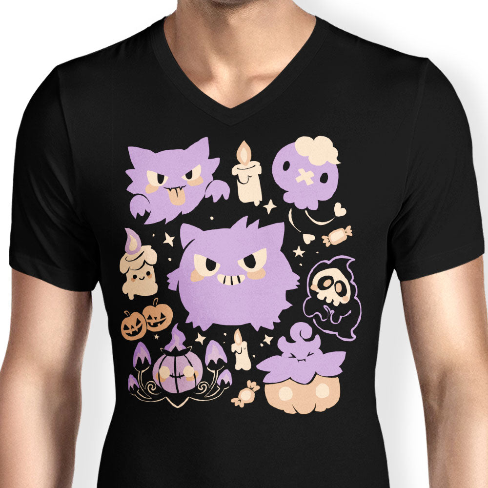 Ghosties Men's V-Neck - Adult & Kids T-Shirts, Sweatshirts & Hoodies apparel design preview 2
