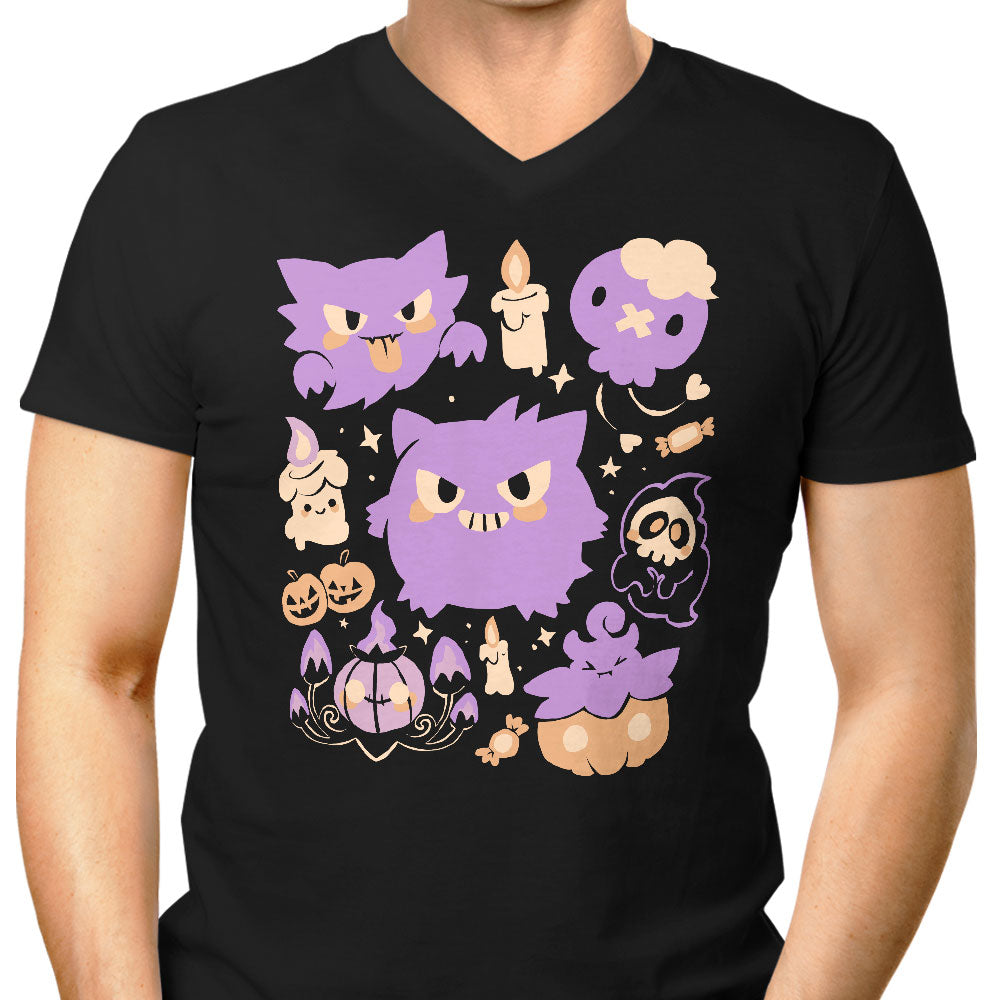 Ghosties Men's V-Neck - Adult & Kids T-Shirts, Sweatshirts & Hoodies apparel design preview 1