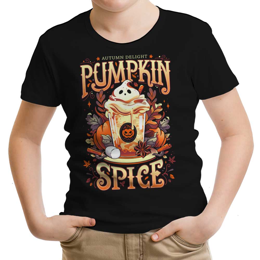 Ghostly Pumpkin Spice Youth Apparel - Adult & Kids T-Shirts, Sweatshirts & Hoodies apparel design preview 1
