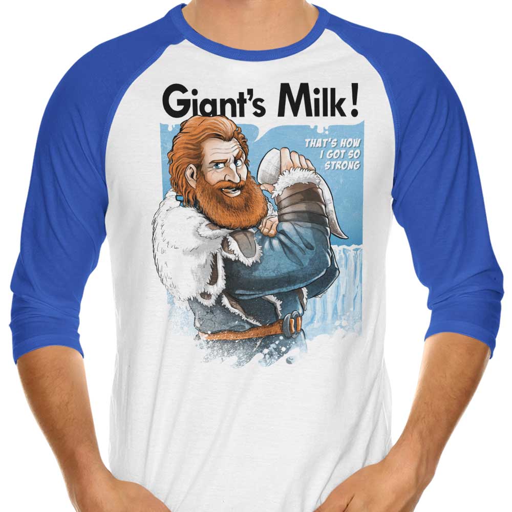 Giant's Milk 3/4 Sleeve Raglan - Adult & Kids T-Shirts, Sweatshirts & Hoodies apparel design preview 1