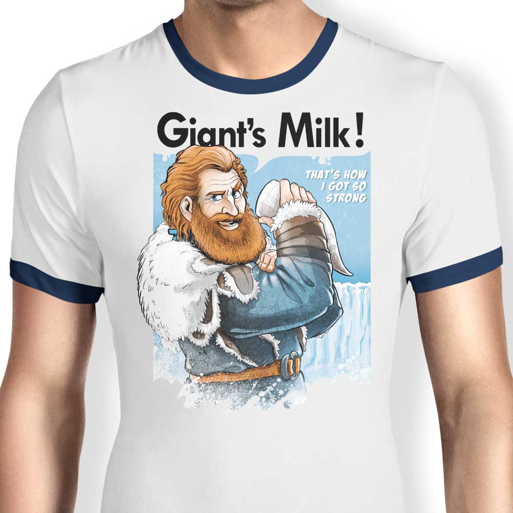 Giant's Milk Ringer - Adult & Kids T-Shirts, Sweatshirts & Hoodies apparel design preview 1