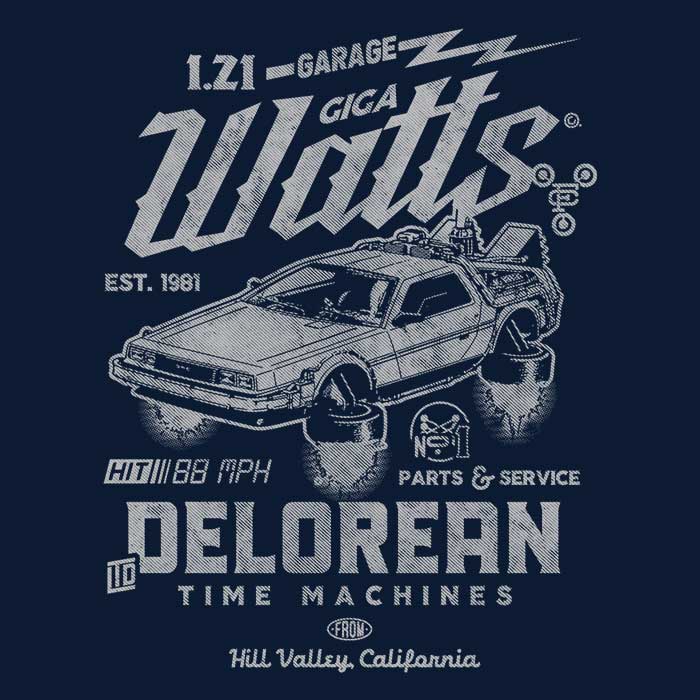 Giga Watts Garage Men's V-Neck - Adult & Kids T-Shirts, Sweatshirts & Hoodies apparel design preview 2