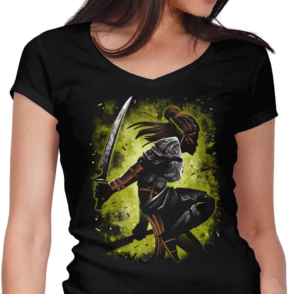 Githyanki Warrior Women's V-Neck - Adult & Kids T-Shirts, Sweatshirts & Hoodies apparel design preview 1