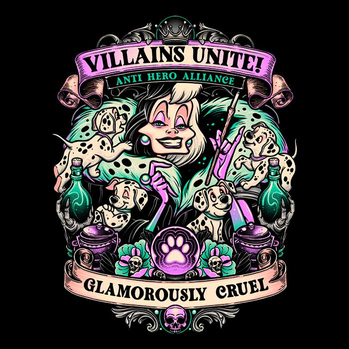 Glamorously Cruel - Adult & Kids T-Shirts, Sweatshirts & Hoodies apparel design preview 2