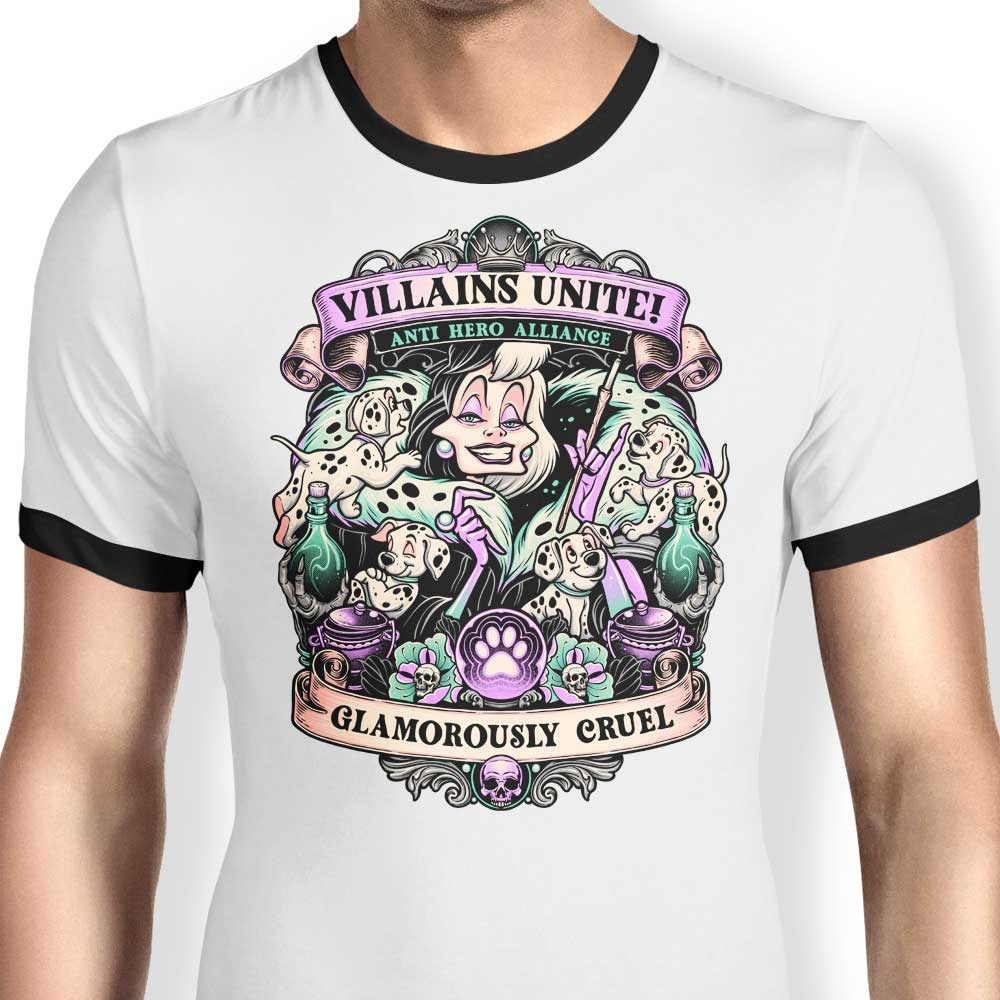 Glamorously Cruel Ringer - Adult & Kids T-Shirts, Sweatshirts & Hoodies apparel design preview 1