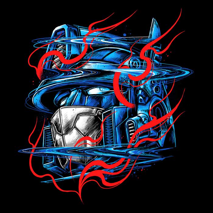 Glitch Flames - Adult & Kids T-Shirts, Sweatshirts & Hoodies apparel design preview 2