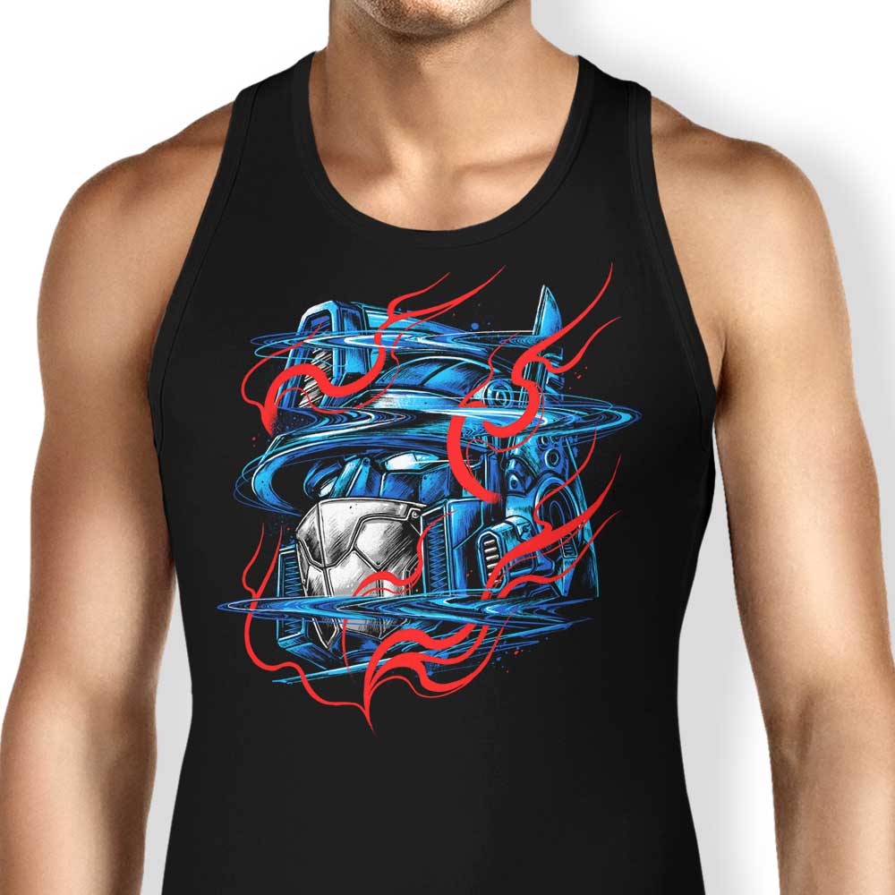 Glitch Flames Tank Top - Adult & Kids T-Shirts, Sweatshirts & Hoodies apparel design preview 1