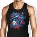 Glitch Flames Tank Top - Adult & Kids T-Shirts, Sweatshirts & Hoodies apparel design preview 1