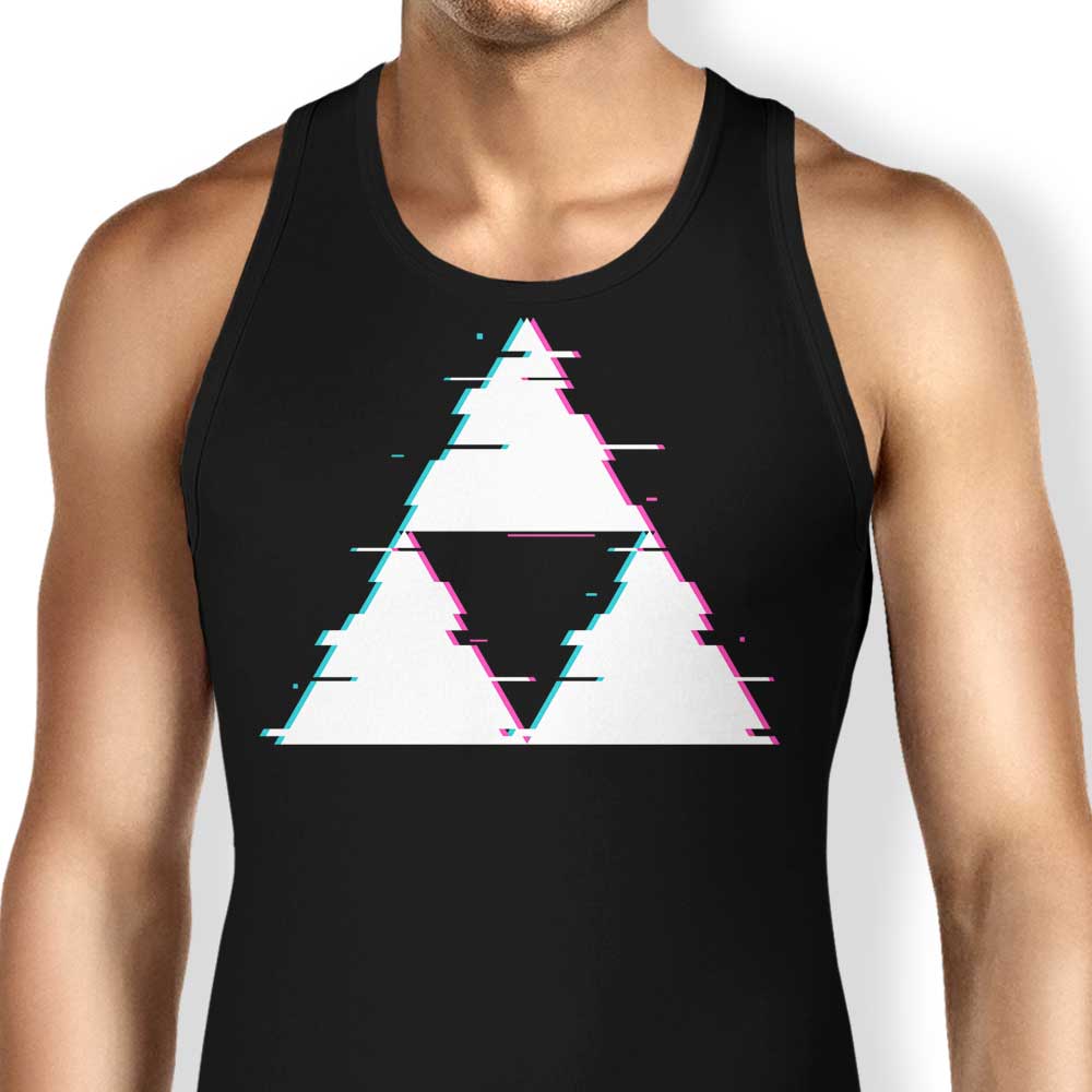 Glitch Triforce Tank Top - Adult & Kids T-Shirts, Sweatshirts & Hoodies apparel design preview 1