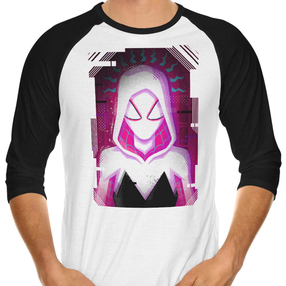 Glitched Gwen 3/4 Sleeve Raglan - Adult & Kids T-Shirts, Sweatshirts & Hoodies apparel design preview 1