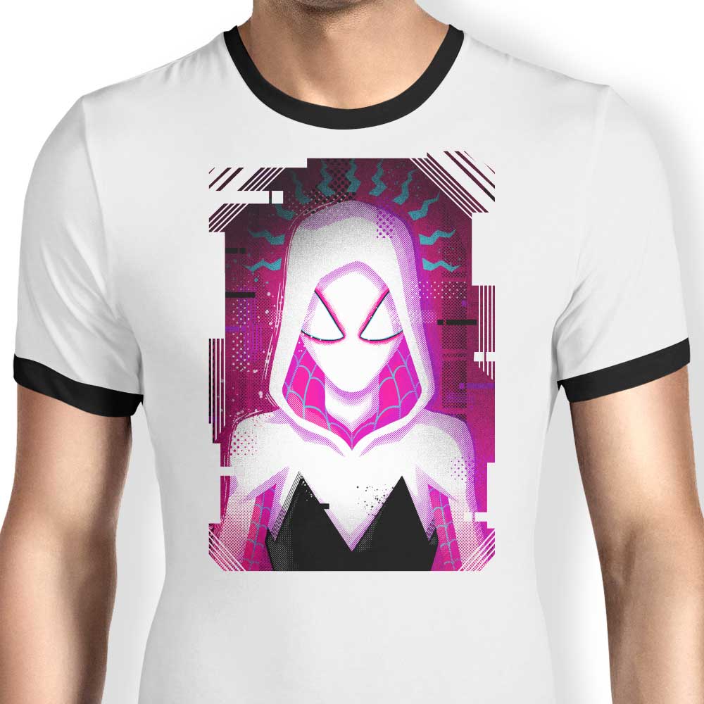 Glitched Gwen Ringer - Adult & Kids T-Shirts, Sweatshirts & Hoodies apparel design preview 1