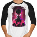 Glitched Morales 3/4 Sleeve Raglan - Adult & Kids T-Shirts, Sweatshirts & Hoodies apparel design preview 1