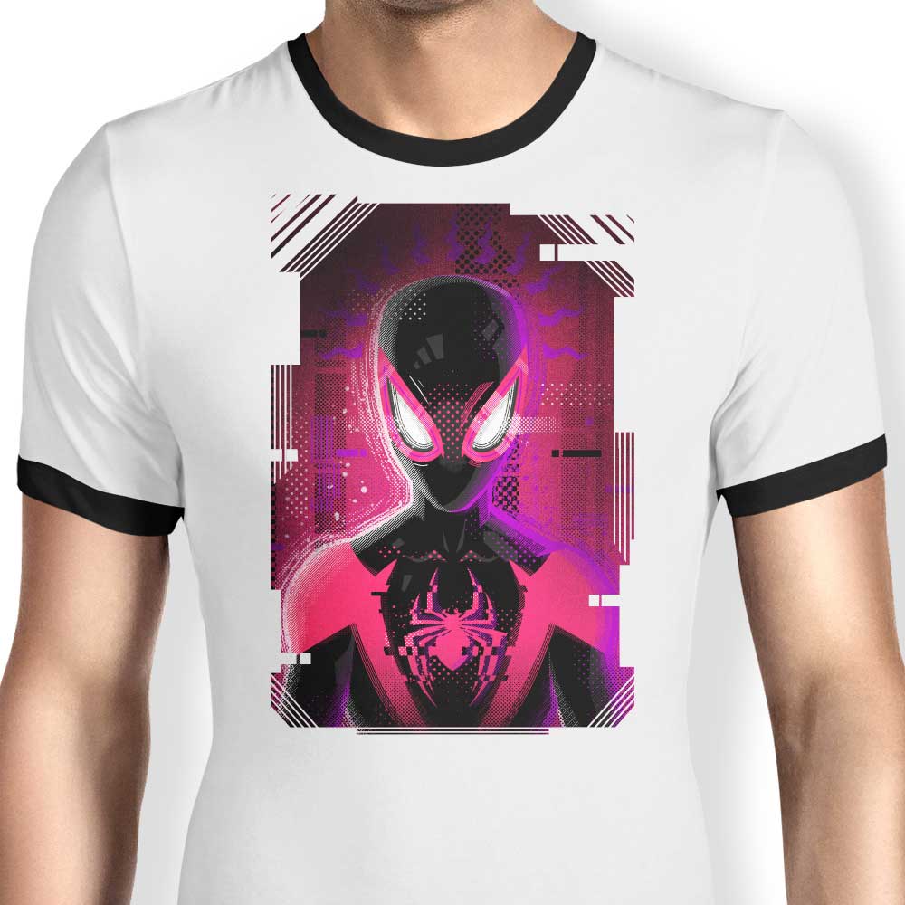 Glitched Morales Ringer - Adult & Kids T-Shirts, Sweatshirts & Hoodies apparel design preview 1
