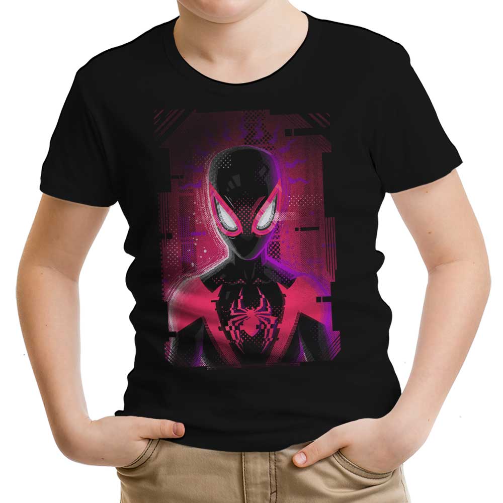 Glitched Morales Youth Apparel - Adult & Kids T-Shirts, Sweatshirts & Hoodies apparel design preview 1