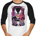 Glitched Symbiote 3/4 Sleeve Raglan - Adult & Kids T-Shirts, Sweatshirts & Hoodies apparel design preview 1