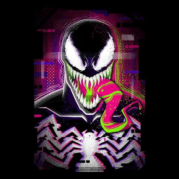 Glitched Symbiote Women's Apparel - Adult & Kids T-Shirts, Sweatshirts & Hoodies apparel design preview 2