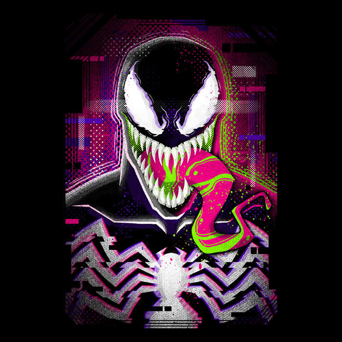 Glitched Symbiote Women's V-Neck - Adult & Kids T-Shirts, Sweatshirts & Hoodies apparel design preview 2