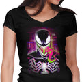 Glitched Symbiote Women's V-Neck - Adult & Kids T-Shirts, Sweatshirts & Hoodies apparel design preview 1