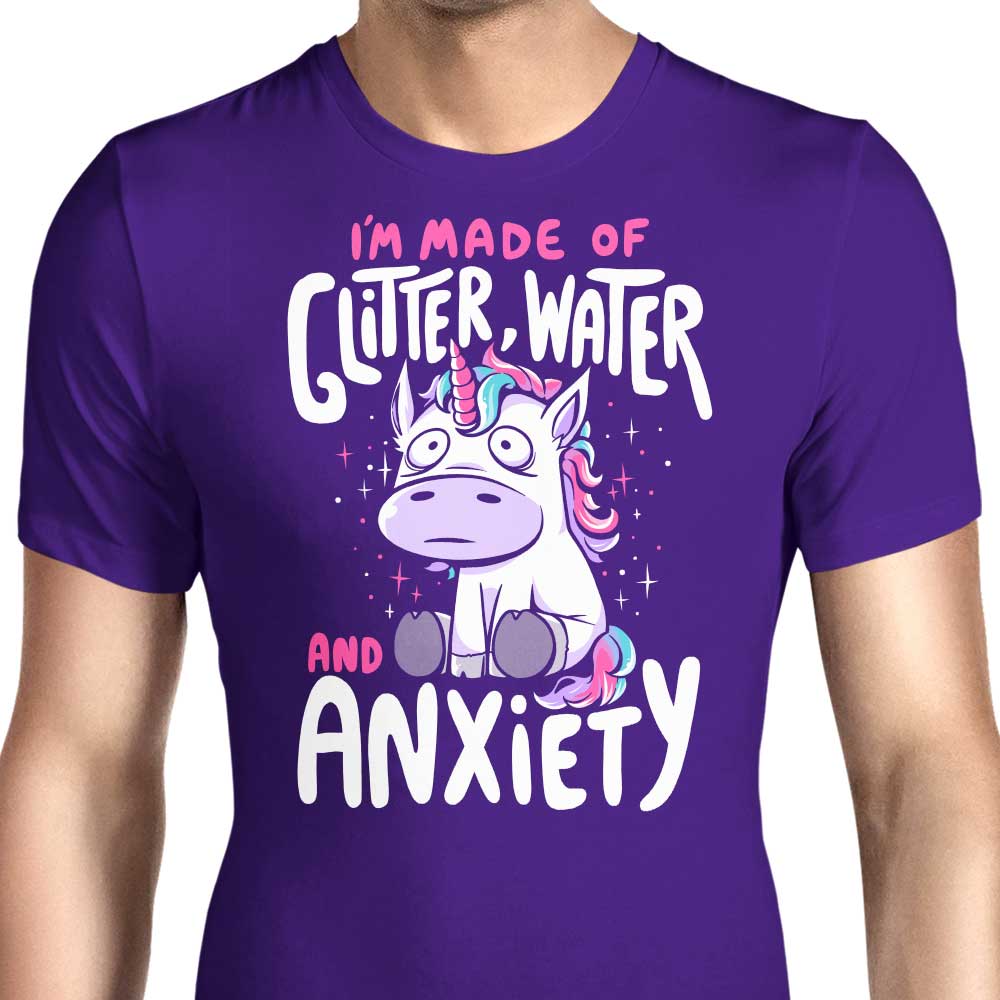 Glitter, Water, and Anxiety Men's Apparel - Adult & Kids T-Shirts, Sweatshirts & Hoodies apparel design preview 1