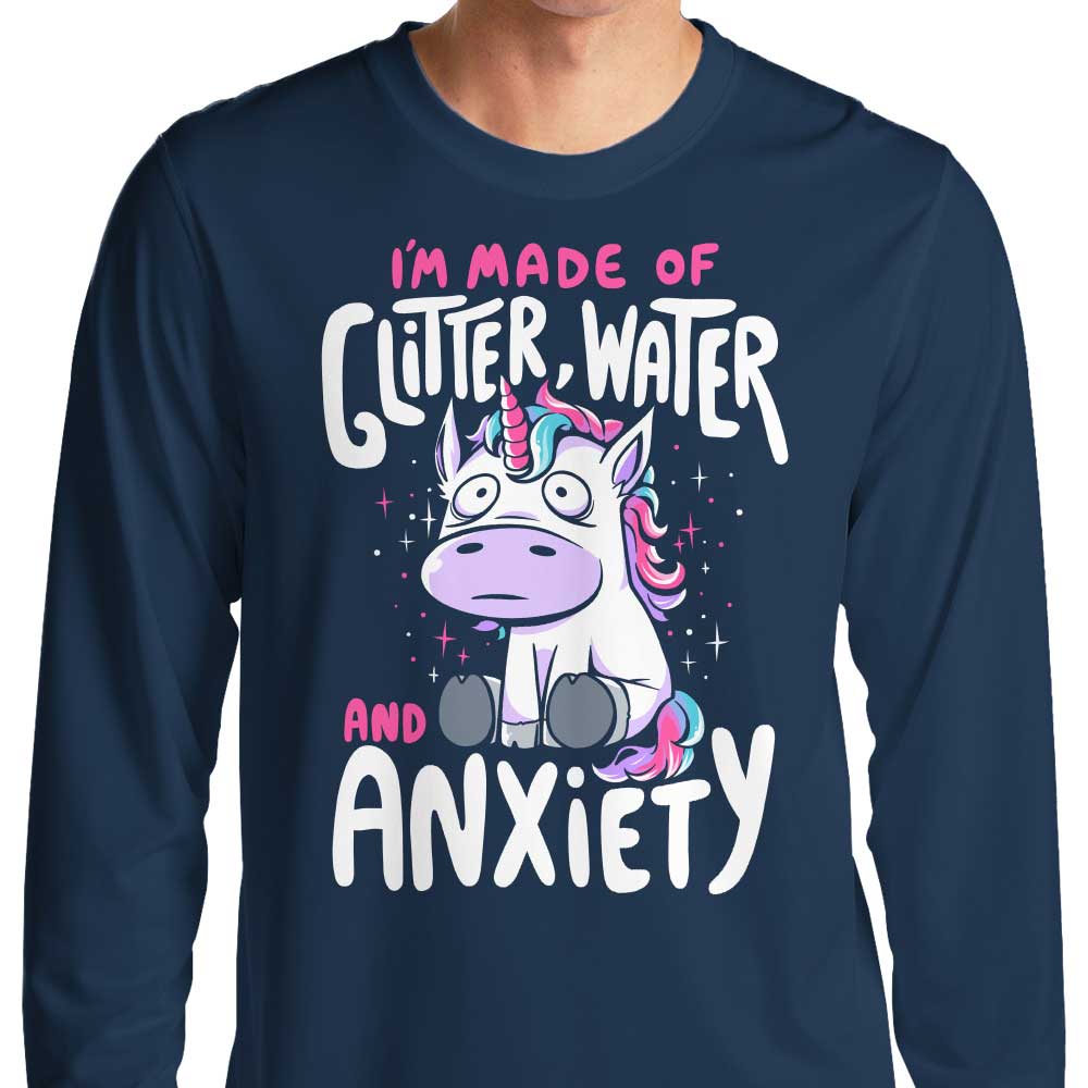 Glitter, Water, and Anxiety - Adult & Kids T-Shirts, Sweatshirts & Hoodies apparel design preview 1