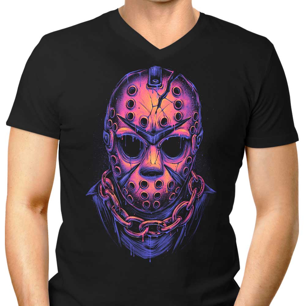 Glowing Camper Men's V-Neck - Adult & Kids T-Shirts, Sweatshirts & Hoodies apparel design preview 1