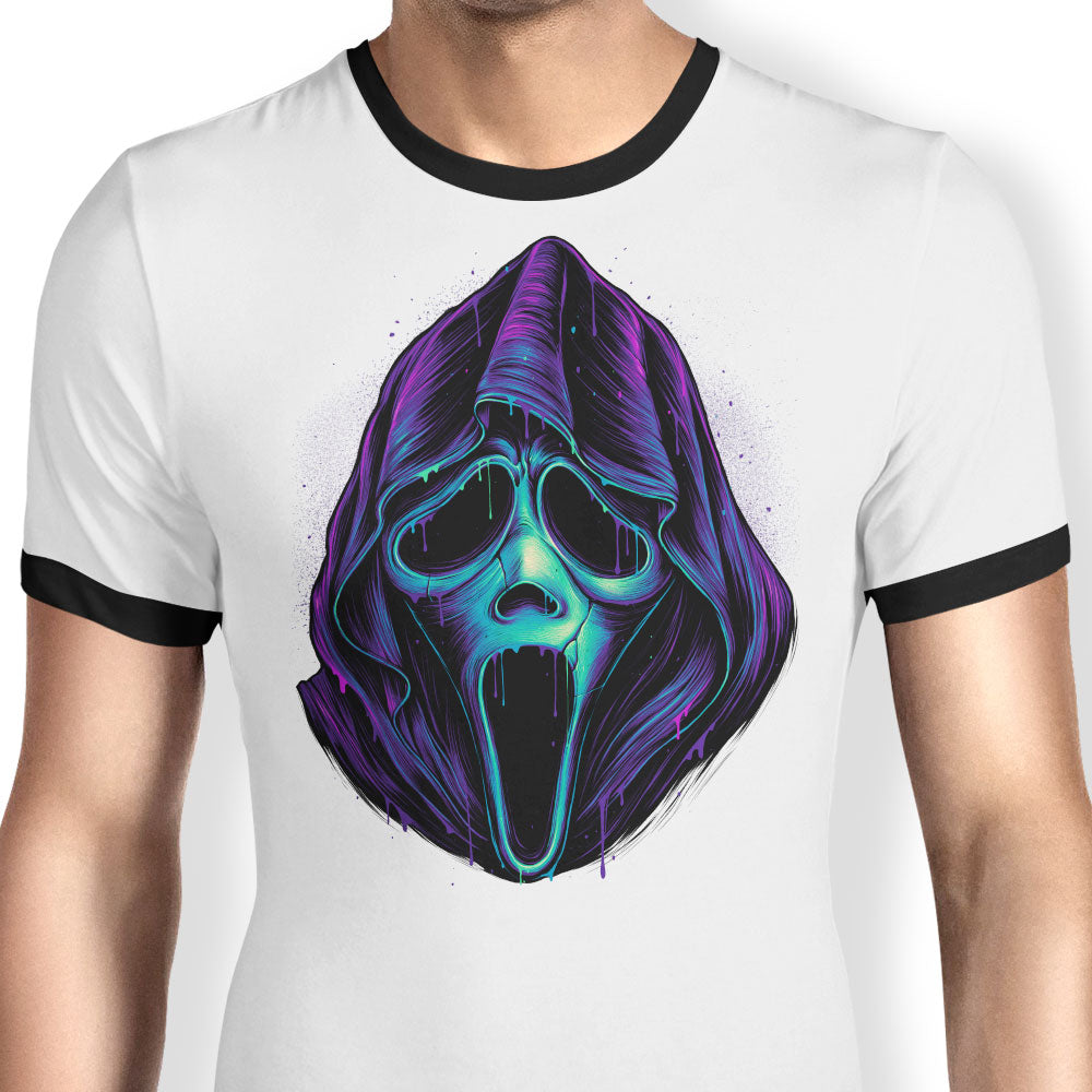 Glowing Ghost Ringer - Adult & Kids T-Shirts, Sweatshirts & Hoodies apparel design preview 1