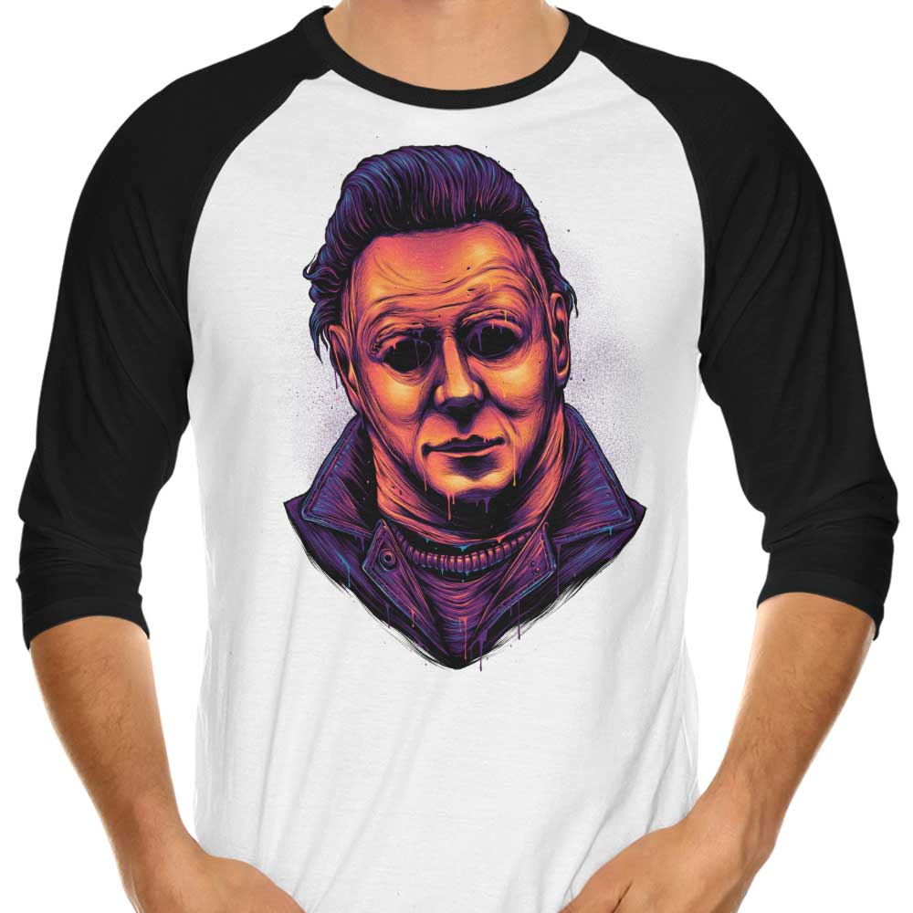 Glowing Slasher 3/4 Sleeve Raglan - Adult & Kids T-Shirts, Sweatshirts & Hoodies apparel design preview 1