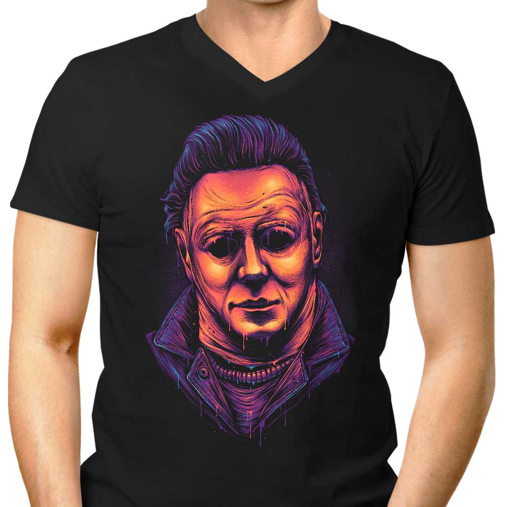 Glowing Slasher Men's V-Neck - Adult & Kids T-Shirts, Sweatshirts & Hoodies apparel design preview 1