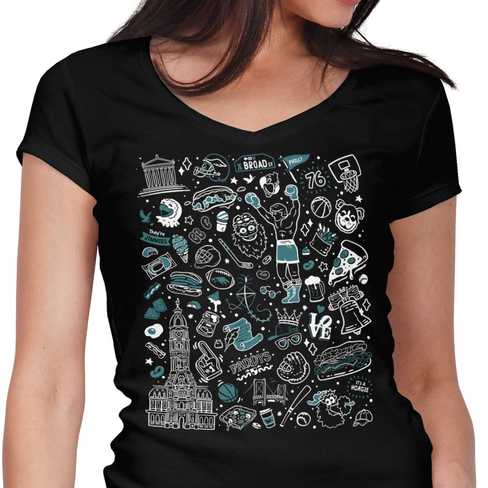 Go Birds Women's V-Neck - Adult & Kids T-Shirts, Sweatshirts & Hoodies apparel design preview 1