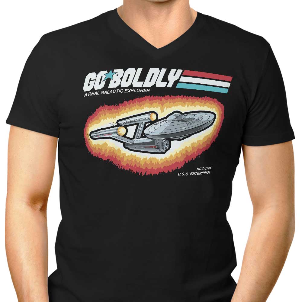 Go Boldly Men's V-Neck - Adult & Kids T-Shirts, Sweatshirts & Hoodies apparel design preview 1