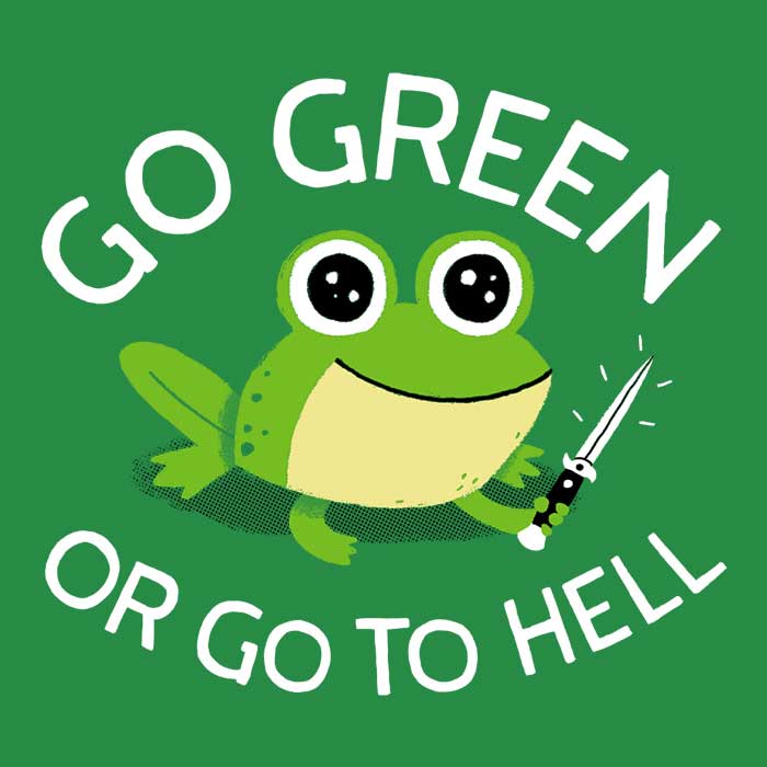 Go Green Men's Apparel - Adult & Kids T-Shirts, Sweatshirts & Hoodies apparel design preview 2
