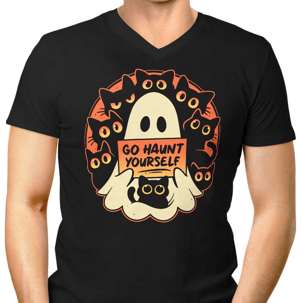 Go Haunt Yourself Men's V-Neck - Adult & Kids T-Shirts, Sweatshirts & Hoodies apparel design preview 1