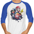 Go Kart Watercolor 3/4 Sleeve Raglan - Adult & Kids T-Shirts, Sweatshirts & Hoodies apparel design preview 1