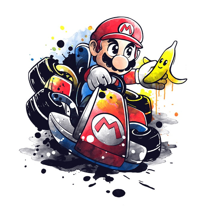 Go Kart Watercolor Women's V-Neck - Adult & Kids T-Shirts, Sweatshirts & Hoodies apparel design preview 2