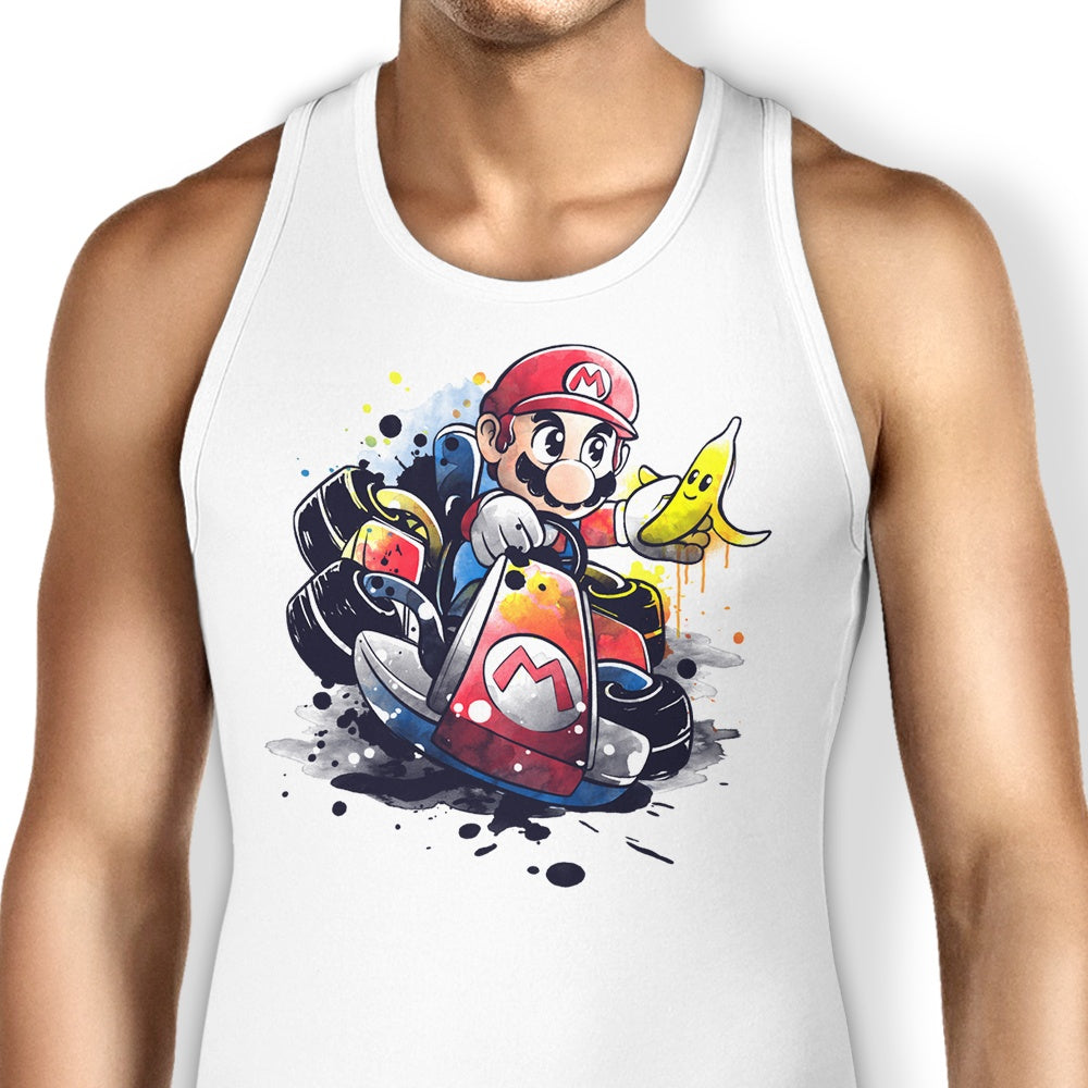 Go Kart Watercolor Tank Top - Adult & Kids T-Shirts, Sweatshirts & Hoodies apparel design preview 1