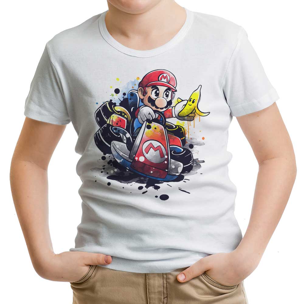 Go Kart Watercolor Youth Apparel - Adult & Kids T-Shirts, Sweatshirts & Hoodies apparel design preview 1
