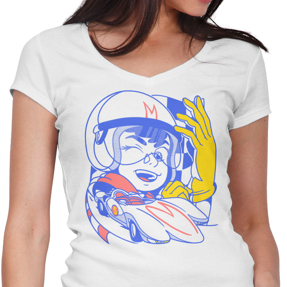 Go Speed, Women's V-Neck - Adult & Kids T-Shirts, Sweatshirts & Hoodies apparel design preview 1
