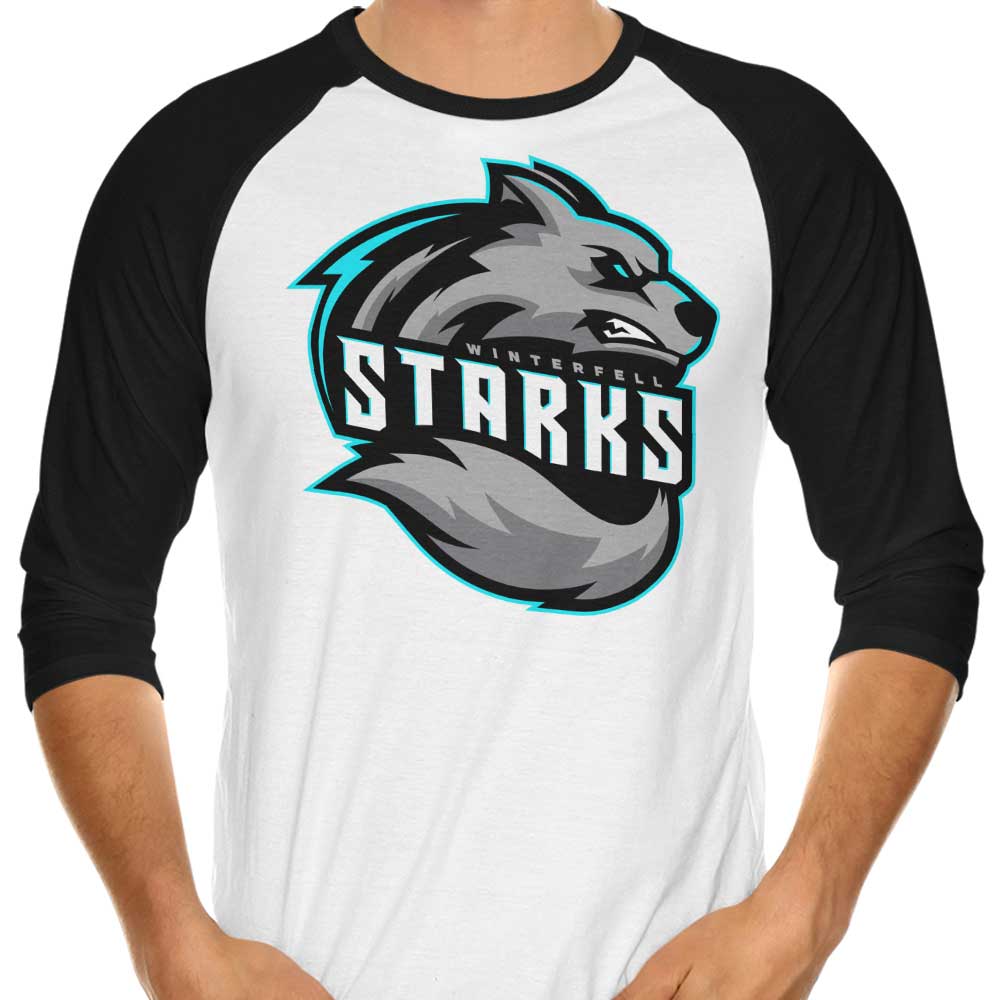 Go Wolves 3/4 Sleeve Raglan - Adult & Kids T-Shirts, Sweatshirts & Hoodies apparel design preview 1