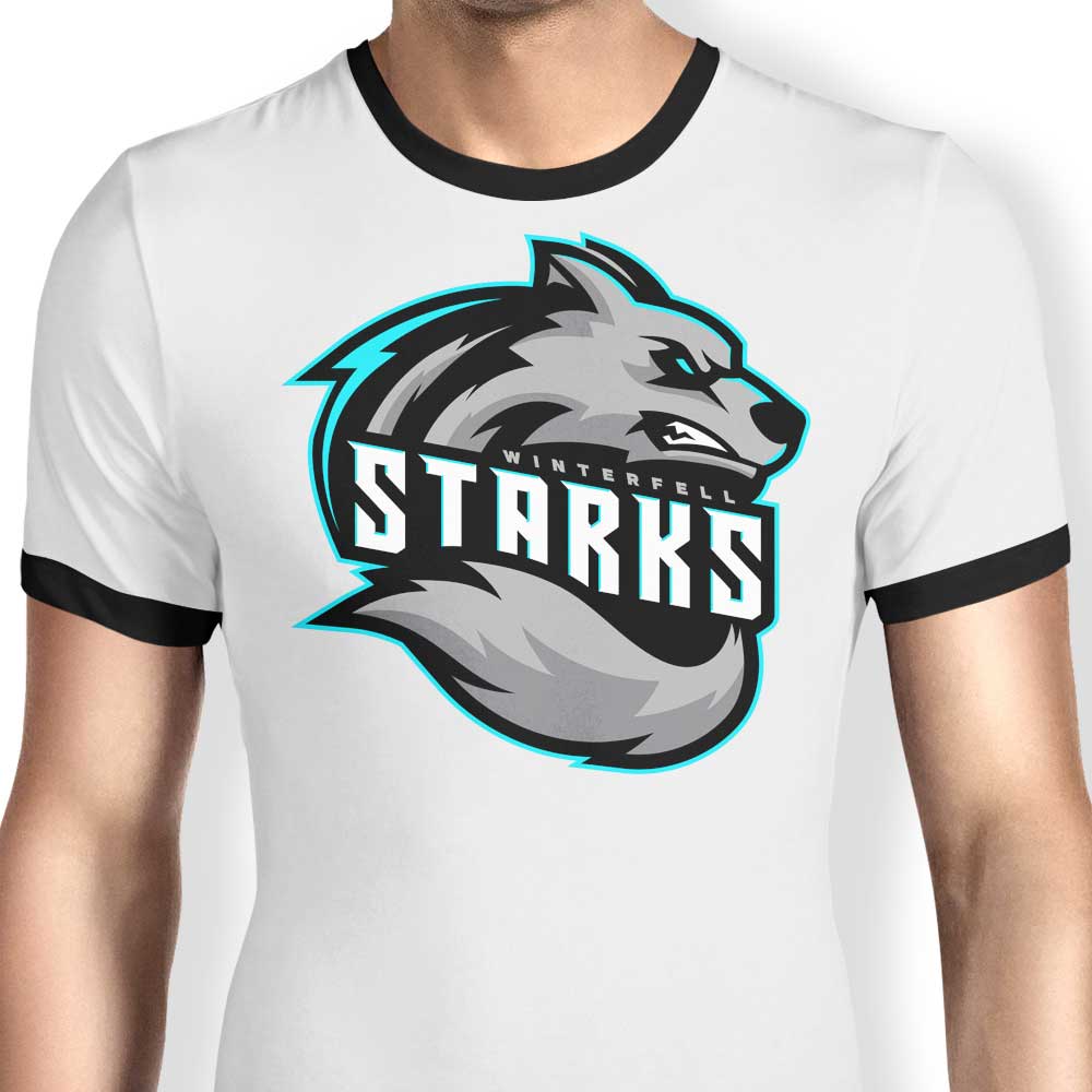 Go Wolves Ringer - Adult & Kids T-Shirts, Sweatshirts & Hoodies apparel design preview 1