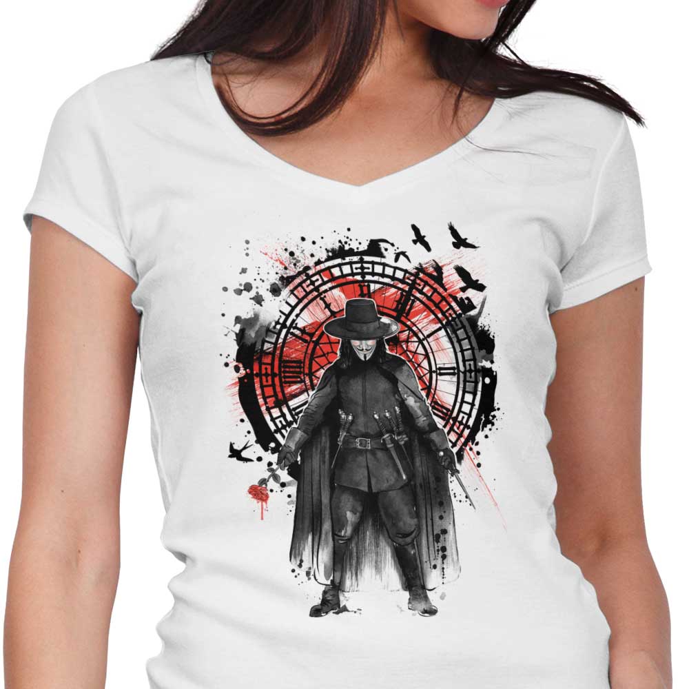 God Is In The Rain Women's V-Neck - Adult & Kids T-Shirts, Sweatshirts & Hoodies apparel design preview 1