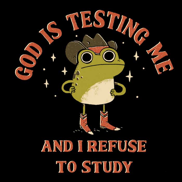 God is Testing Me - Adult & Kids T-Shirts, Sweatshirts & Hoodies apparel design preview 2
