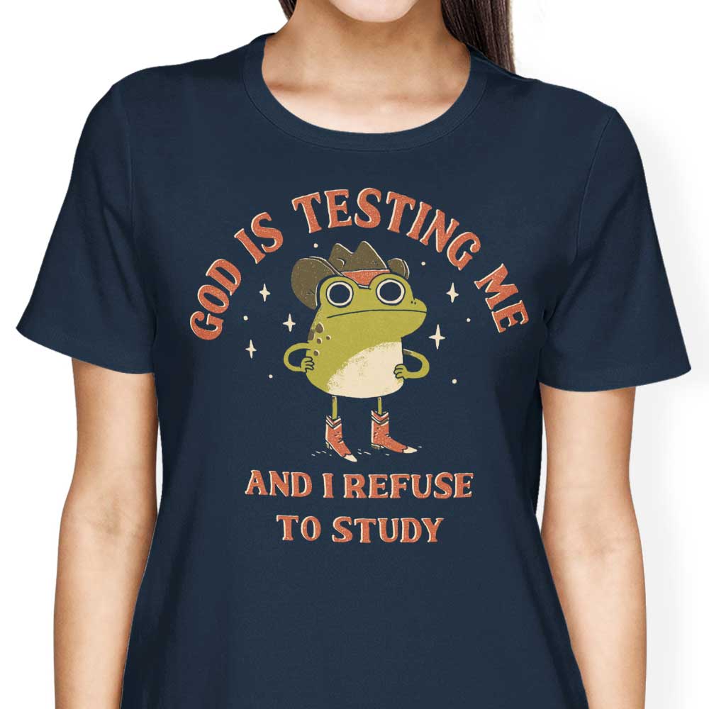 God is Testing Me Women's Apparel - Adult & Kids T-Shirts, Sweatshirts & Hoodies apparel design preview 2