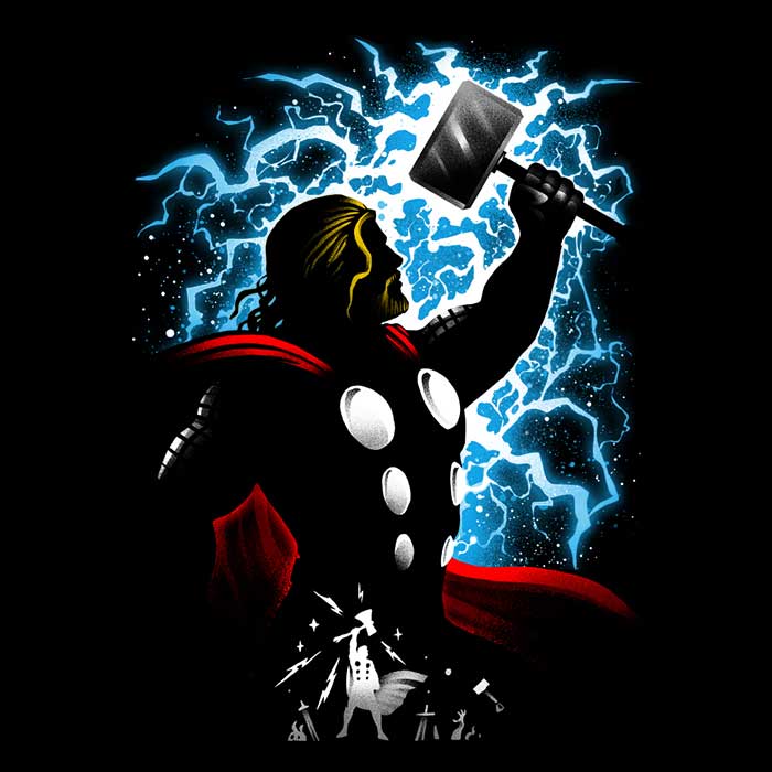 God of Thunder Youth Apparel - Adult & Kids T-Shirts, Sweatshirts & Hoodies apparel design preview 2