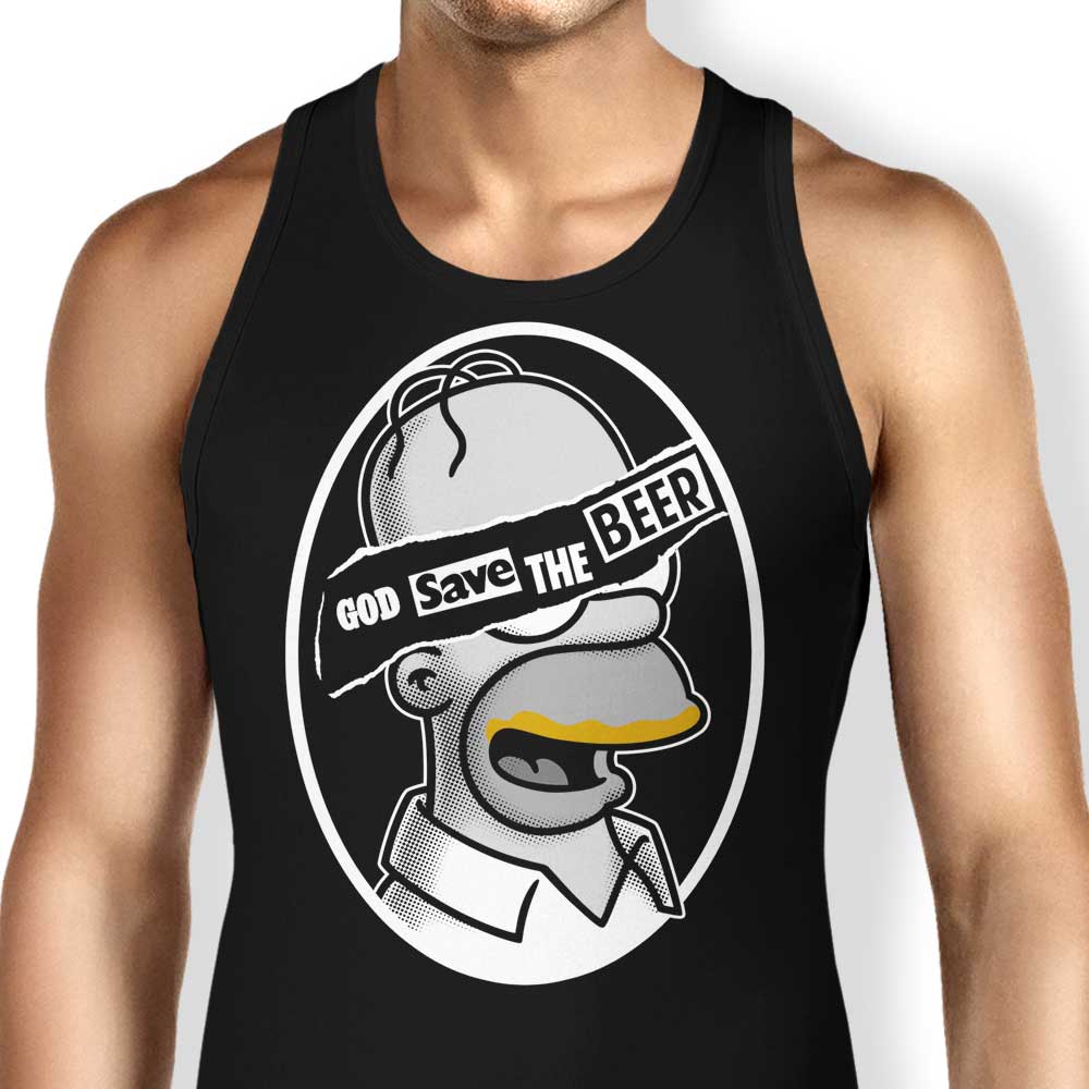 God Save the Beer Tank Top - Adult & Kids T-Shirts, Sweatshirts & Hoodies apparel design preview 1