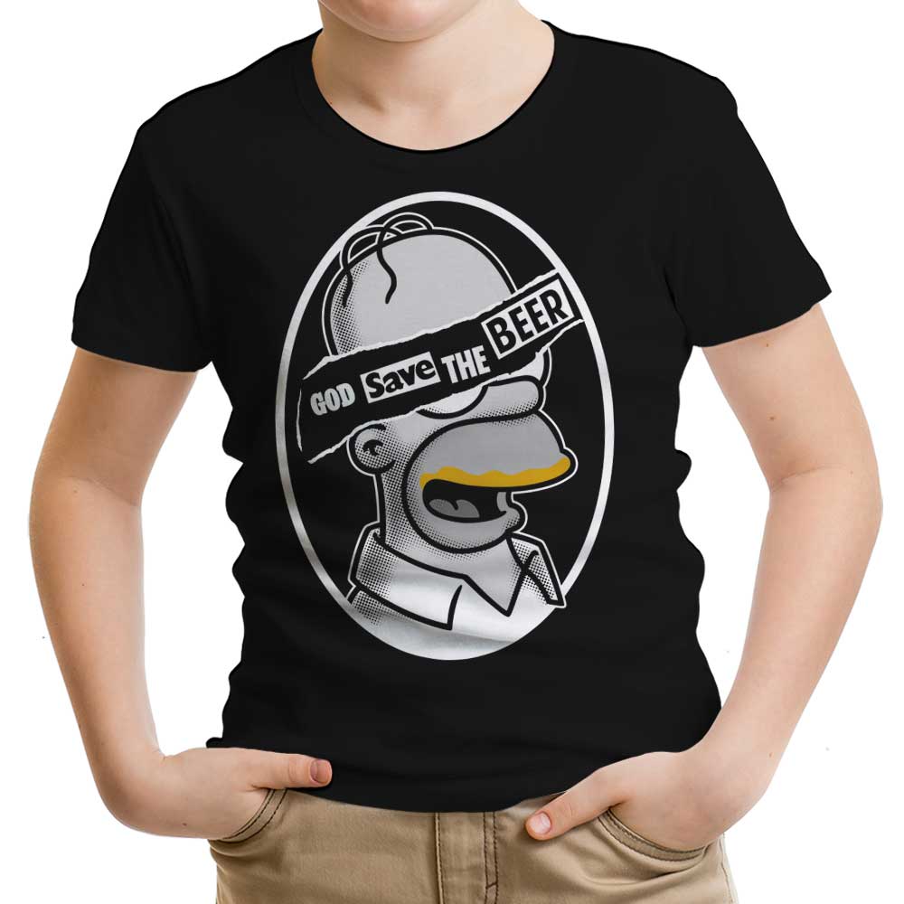 God Save the Beer Youth Apparel - Adult & Kids T-Shirts, Sweatshirts & Hoodies apparel design preview 1