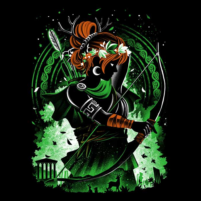 Goddess of Hunting Men's Apparel - Adult & Kids T-Shirts, Sweatshirts & Hoodies apparel design preview 2