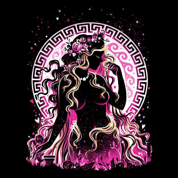 Goddess of Love and Beauty Women's V-Neck - Adult & Kids T-Shirts, Sweatshirts & Hoodies apparel design preview 2