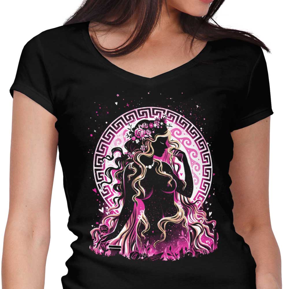 Goddess of Love and Beauty Women's V-Neck - Adult & Kids T-Shirts, Sweatshirts & Hoodies apparel design preview 1
